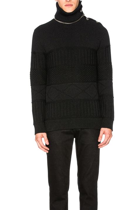 givenchy turtleneck poncho sweater|Turtleneck sweater in wool and silk with pearls .